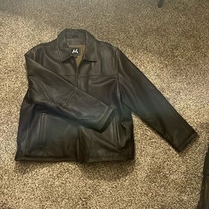 G-III Apparel Men's XX-Large Dark Brown Heavy Grade Genuine Leather Jacket
